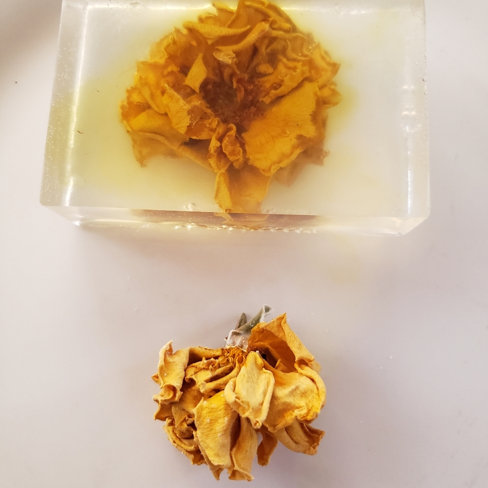 Homemade soap water of roses